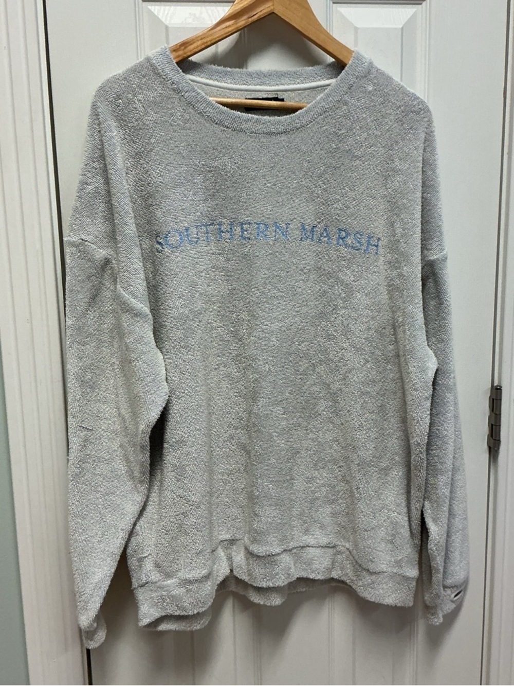 Southern Marsh SZ L French Terry Pullover Crew Neck Sweatshirt Beach Boating